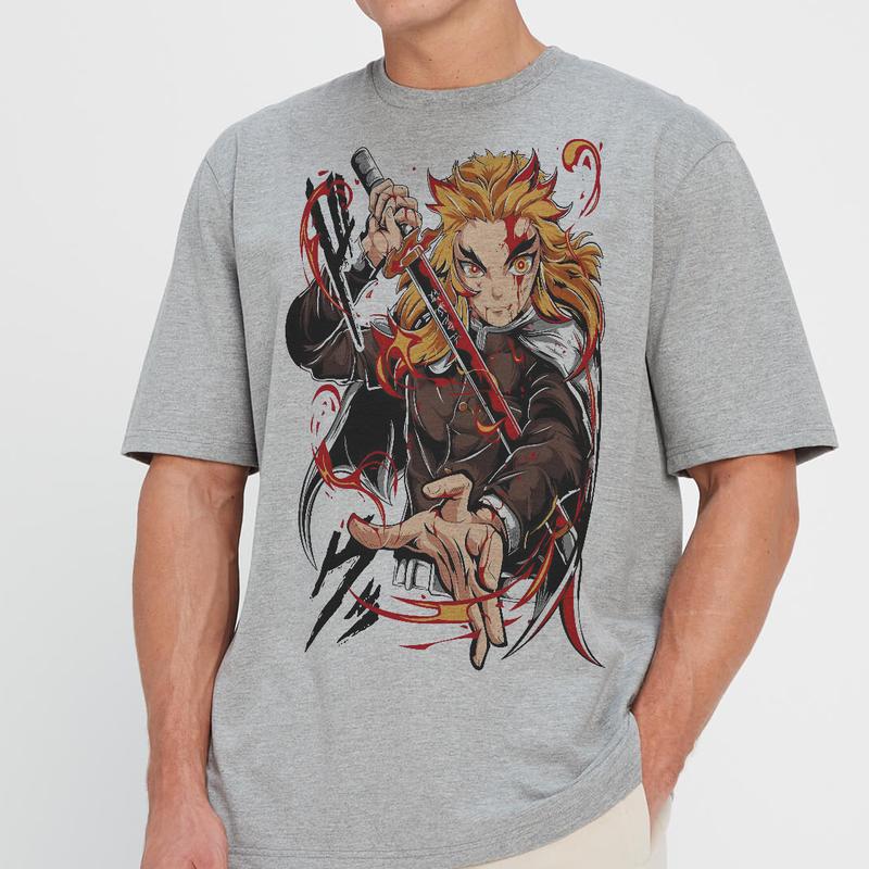Rengoku Kyojuro t-shirt, Demon Slayer main characters shirt, Kimetsu No Yaiba t-shirt, anime sweatshirt hoodie, Tanjiro shirt, Rengoku t-shirt