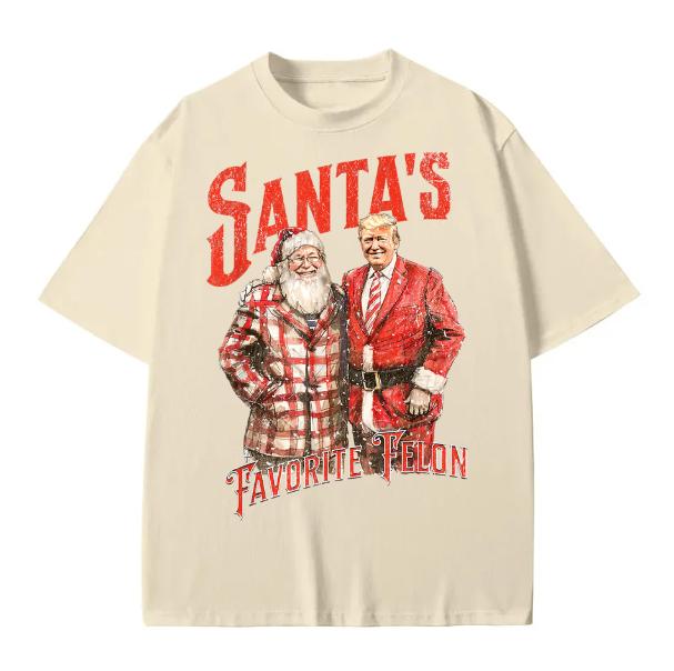 SantaÃ¢â‚¬â„¢s Favorite Felon Shirt, Funny Trump Shirt, Gift for Christmas
