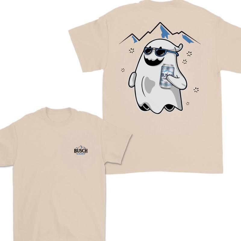 Busch Light Ghost Halloween 2 Sided T-Shirt, Busch Light Shirt For Men And Women, Halloween Trendy Shirt