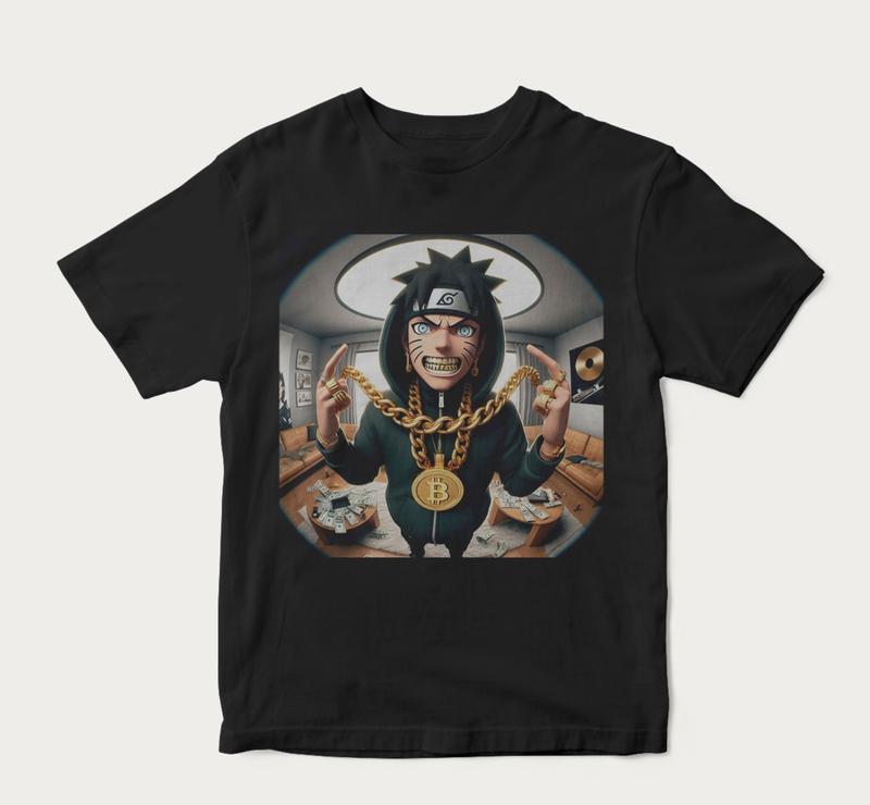 Sasuke Uchiha Becomes Rich Graphic T-shirt, Anime Graphic Tee