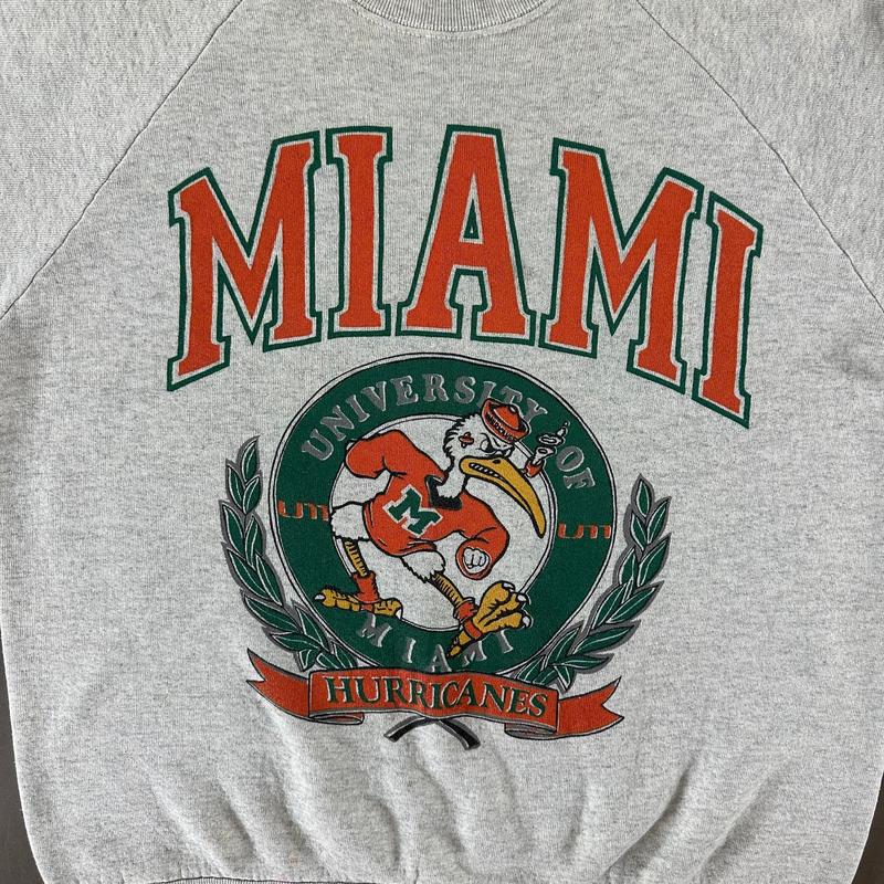 Vintage 1990s University of Miami Unisex t-shirt, sweatshirt, hoodie Cotton Menswear