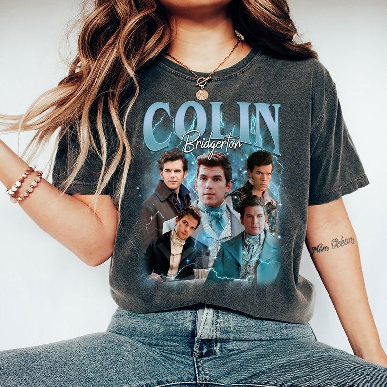 Colin Bridgerton Graphic Tee, Vintage 90s Movie Graphic Inspired Shirt, Celebratory Unisex Apparel for Series Enthusiasts' Wardrobe