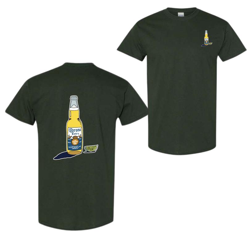 Corona Extra With Lime 2 Sided T-Shirt, Drinking T-Shirt, Unisex T-Shirt, For Men, For Women, Gift For All Menswear Top