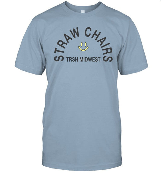Straw Chairs Smiley Face Funny Shirt