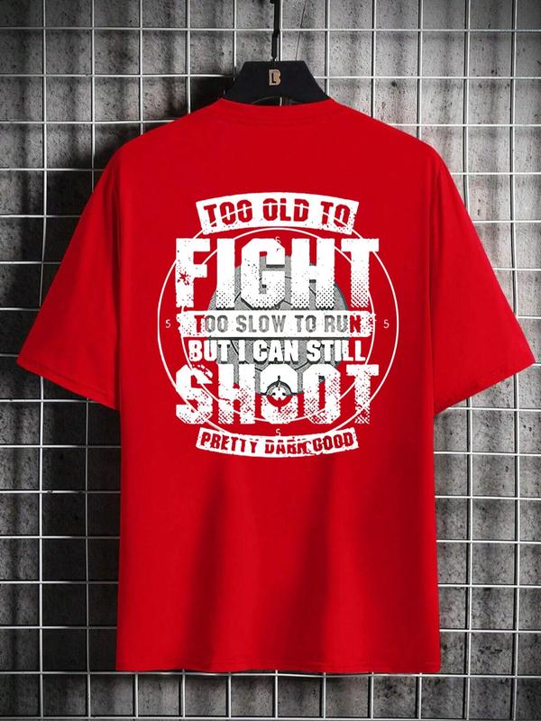 Men's Regular Fit Letter Print Round Neck Tee, Casual Short Sleeve Crew Neck T-shirt for Summer, T Shirts for Men,Ã‚Â Graphic Tees,Ã‚Â Fashion Men's Streetw