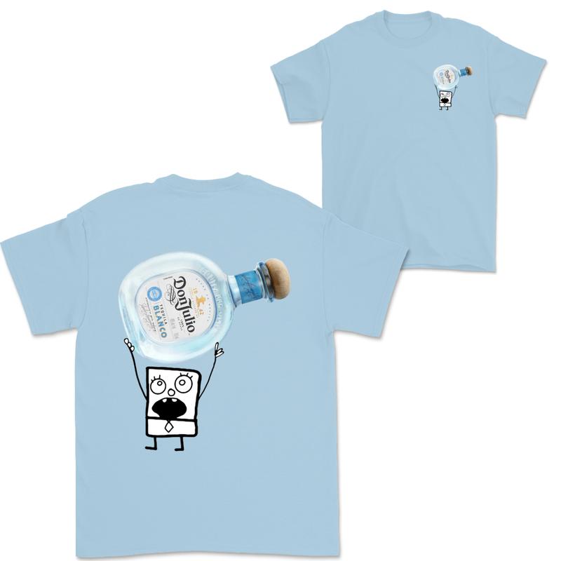 Doodlebob Don Julio Blanco Tequila  2 Sided T-Shirt, Funny Drinking T-Shirt, Summer T-Shirt, Full Color T-Shirt, Unisex T-Shirt, For Men, For Women, Gift For All Menswear Top