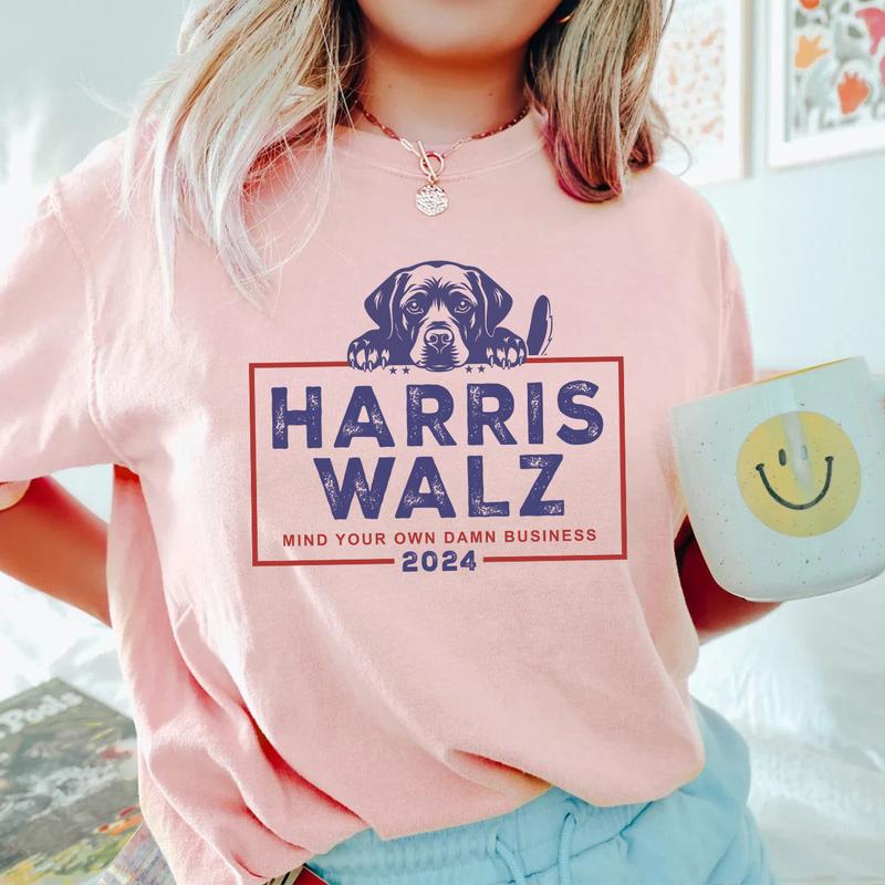 Harris Walz 2024 Dog Shirt, Kamala Harris, Tim Walz Kamala Harris Tee, Holiday Gift, Kamala For The People, Vice President