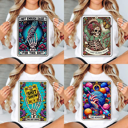 Tarot Card Funny T-Shirts - Print is Sublimation, Unisex T-Shirt, Funny Tee, Womenswear Graphic Tshirt Casual Fit