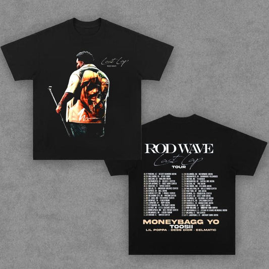 Rod Wave Shirt, Rod Wave Last Lap Tour Music Tee, Graphic T-Shirt, Rapper Shirt Rap Tee, Vintage Y2K, Hoodie, Sweatshirt Clothing Cotton