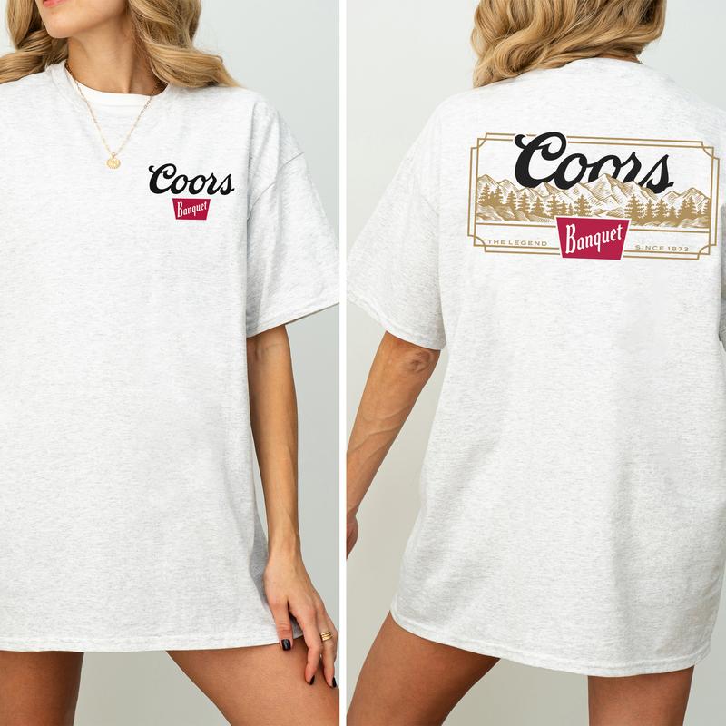 Vintage Coors Banquet Rocky Road Shirt 2-Sided, Coors Banquet Graphic Printed Tee, Summer Drink Tee, Drinking Tshirt, Soft Cotton Fabric T-shirt, Over