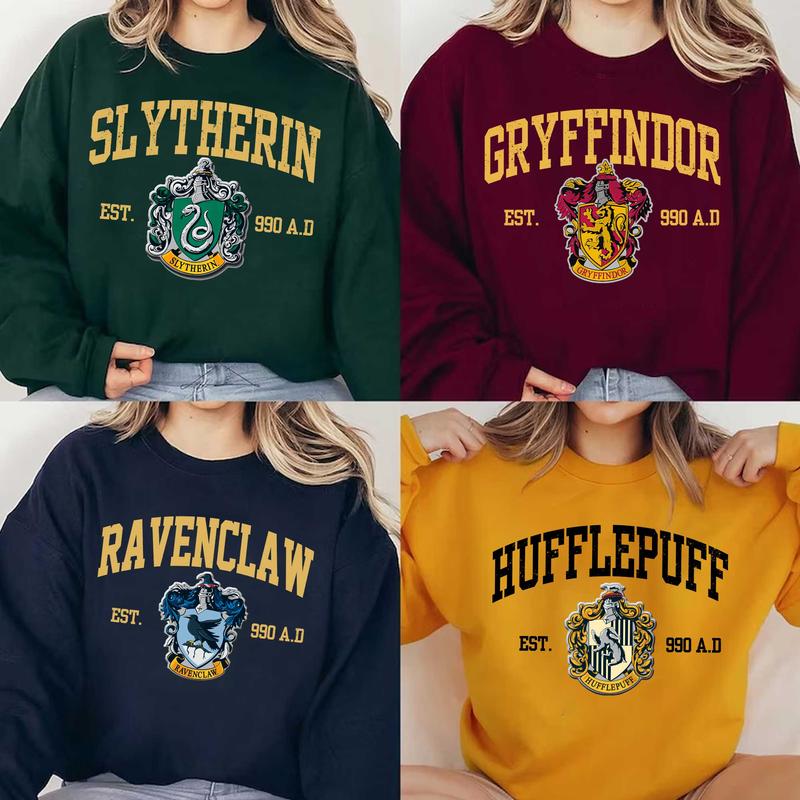 HP Wizard House 02 Sweatshirt Hoodie Shirt, Gift for Fan potterhead gift wizard house