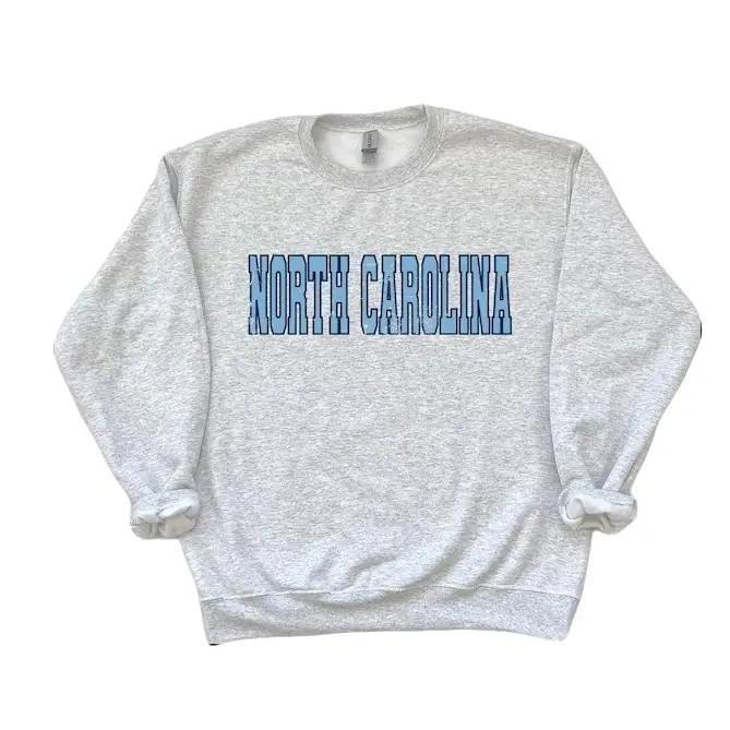 North Carolina Sweatshirt, T-shirt Unisex, retro hoodie Cotton Fabric Menswear Pullover