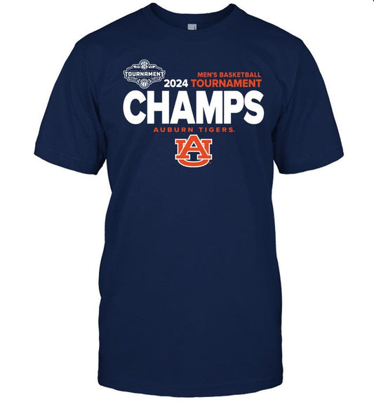 Auburn Tigers 2024 SEC Men's Basketball Conference Tournament Champions T-Shirt
