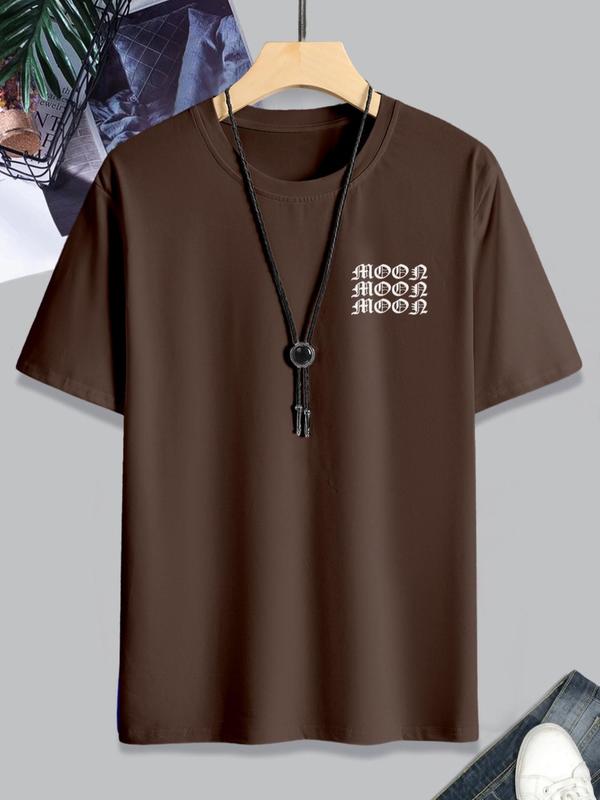 Men's Thin Letter & Graphic Round Neck Tee, Fashion Casual Vintage Regular FitÂ Vintage Sculpture Print Short Sleeve T-Shirt, Streetwear, Graphic Tees,Â Men Clothes for Summer