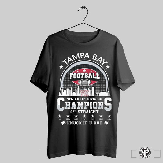 Tampa Bay Buccaneers Football 7x Nfc South Division Champions 4th Straight 2002 2024 Knuck If U Bug Skyline Shirt Trendy Sweatshirt