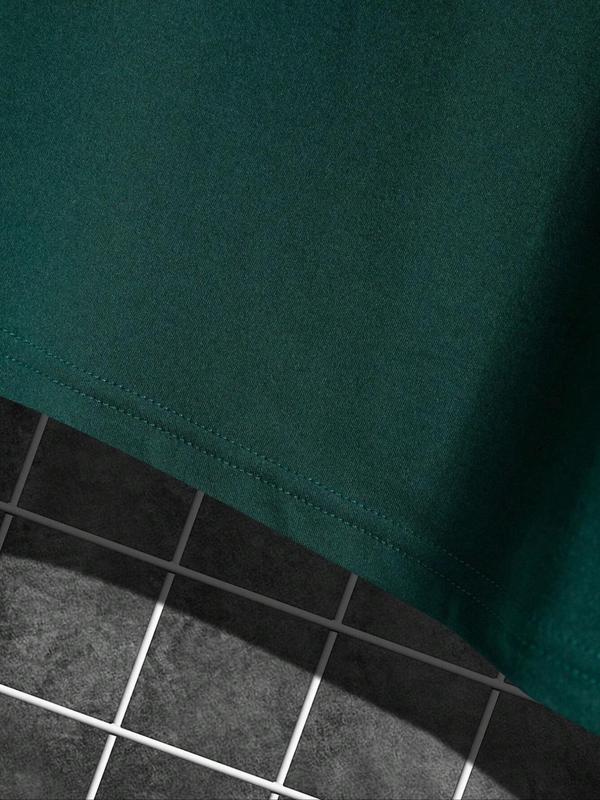 Men's Letter Print Round Neck Tee, Regular Fit Street Fashion Casual Soft Comfy Short Sleeve T-shirt for Daily Outdoor Wear, Graphic Tees, Men's Streetwear Clothes for Summer, Graphic Tees for Men, Summer Clothes