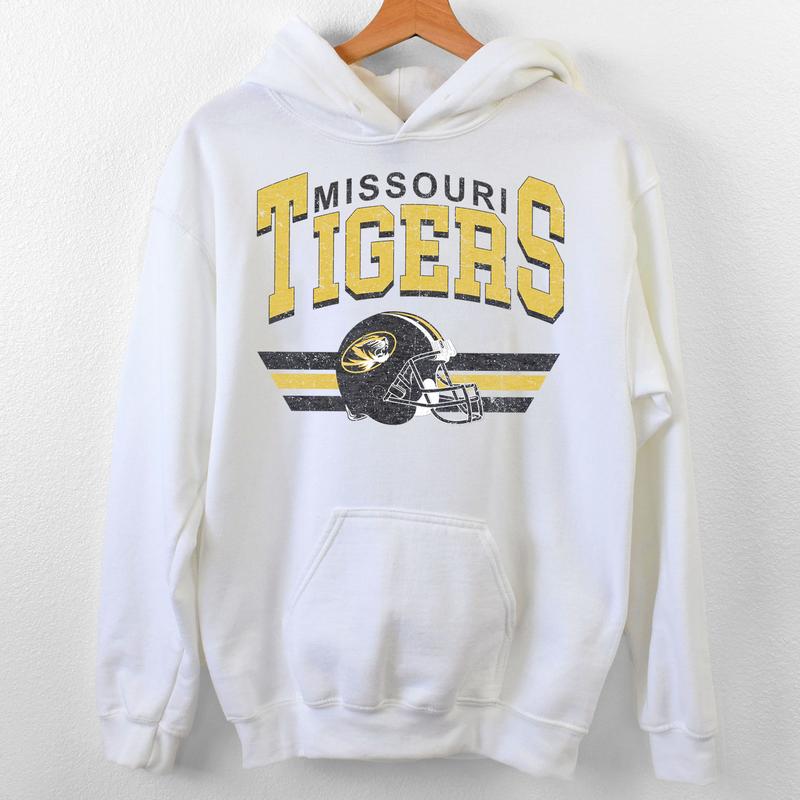 Missouri Tigers Vintage Football NCAA Sweatshirt - Tshirt - Hoodie, University of Missouri Unisex Football NCAA Shirt, Unisex Vintage NCAA Shirt, Classic Football Shirt, Gifts For Football Fan Sport, Cotton, Sweatshirt, Casual Clothes