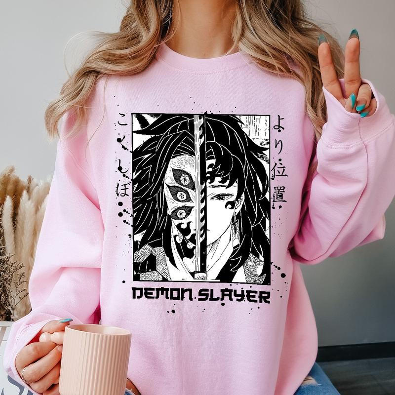 Yoriichi and Kokushibo face t-shirt, Twin Brothers half and half face Shirt, Demon Slayer main characters shirt, Kimetsu No Yaiba t-shirt, anime sweat