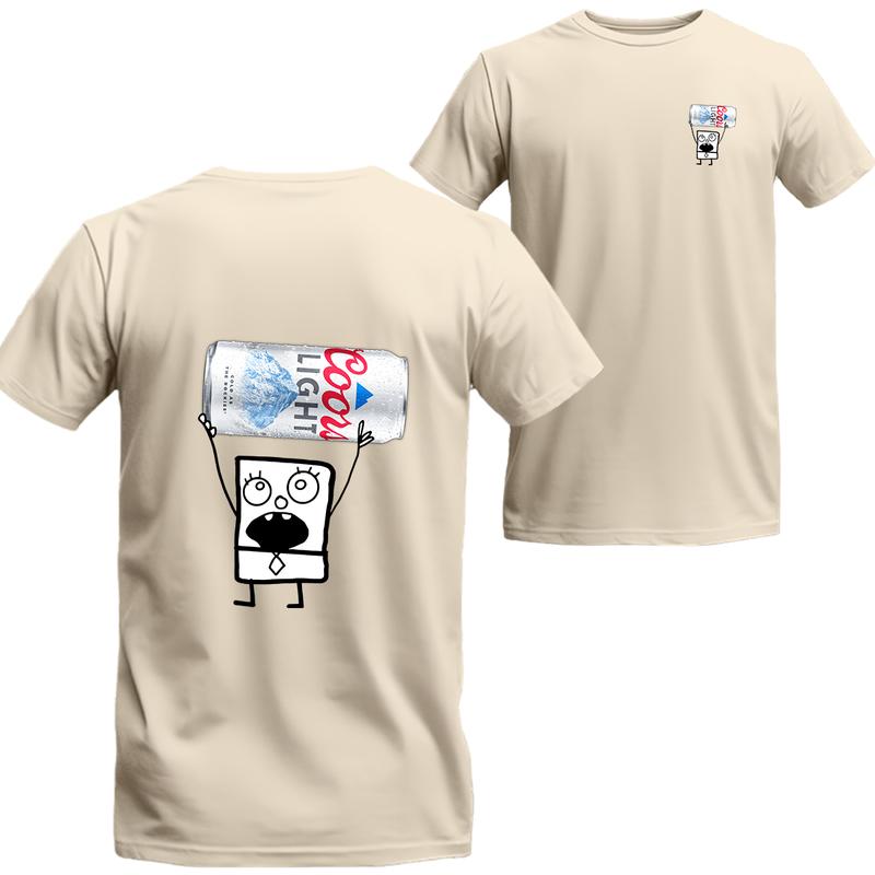 Doodlebob Coors Light Unisex T-shirt, Coors Short Sleeve Tee, Unisex Shirt, Menswear Top, beer shirt, drinking shirt