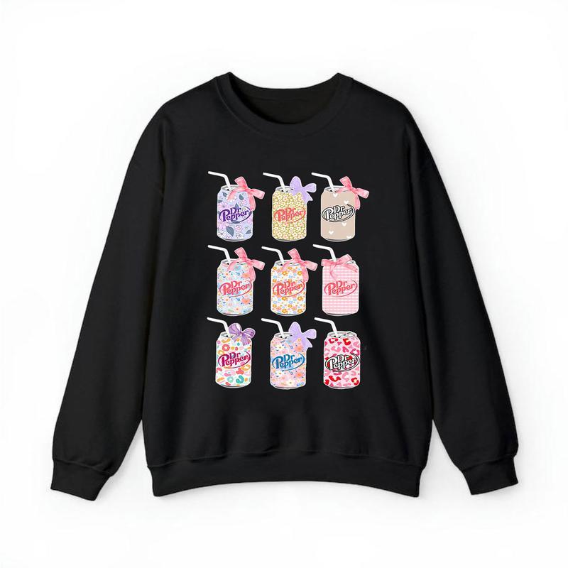 Dr Peper Bow Sweatshirt - Cute  Pink Bow Sweatshirt Unisex Classic Cotton