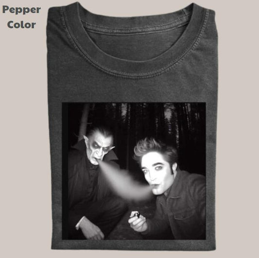 Twilight Vintage Tee, Edward Dracula Smoking T-Shirt, Movie Graphic Tee, Unisex Meme Cringe Funny Dumb Shirts, Menswear Womenswear Streetwear