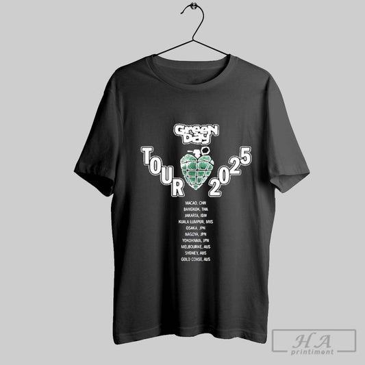 Premium Green Day Asia Australia Tour 2025 T Shirt