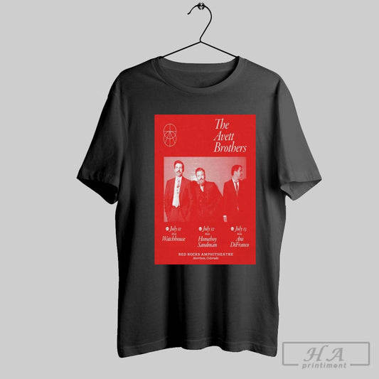 Poster The Avett Brothers Red Rocks Amphitheatre July 11 13 2025 T Shirt