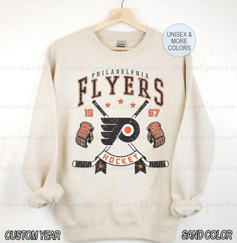 Philadelphia Sweatshirt Crewneck, Vintage Flyers shirt, Philadelphia Hockey Fan shirt, Hockey Tee, Flyers Sweatshirt