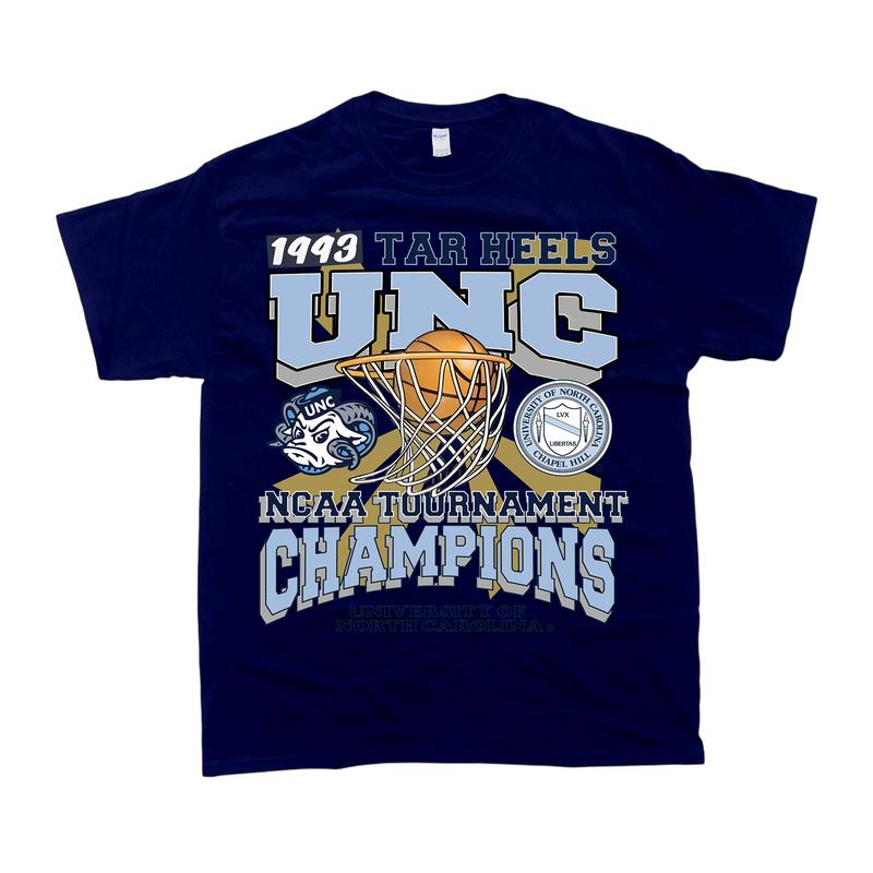 UNC Men Shirt 1993 TAR Heels UNC Champions T-Shirt