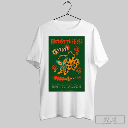 Poster Protest The Hero April And May 2025 Spring Tour T Shirt