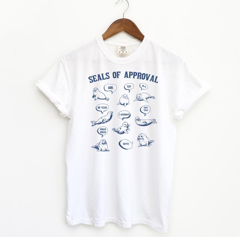 Funny Seals of Approval TShirt, Meme Comfort Colors Shirt