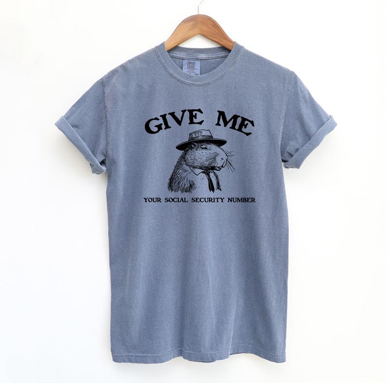 Give Me Your Social Capybara TShirt, Funny Comfort Colors Shirt