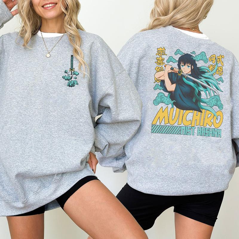 Muichiro Tokito Shirt, Mist Hashira Sweatshirt Hoodie, Demon Slyer Merch, Kitmetsu No Yaiba Outfits, Anime lover sweatshirt hoodie, Gift for him, gift