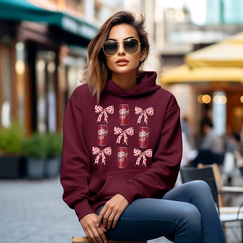 Dr Pepper Sweatshirt Hoodie, Dr Pepper Maroon Sweatshirt, Coquette Dr Pepper Shirt, Diet Coquette Sweater, Dr Pepper Shirts For Women, Dr Pepper Lover Gift, Soda Sweater, Dr Pepper Pink Bow Shirt, Trendy Pink Bow Sweatshirts