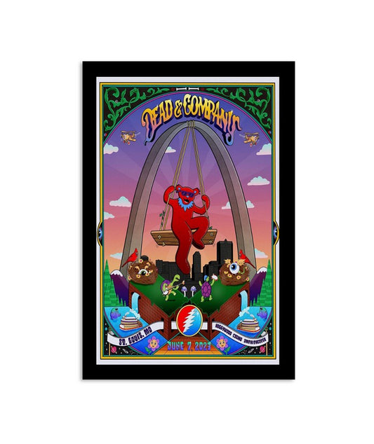 Dead and Company June 7th 2023 Maryland Heights, MO Hollywood Casino Amphitheater Tour Poster