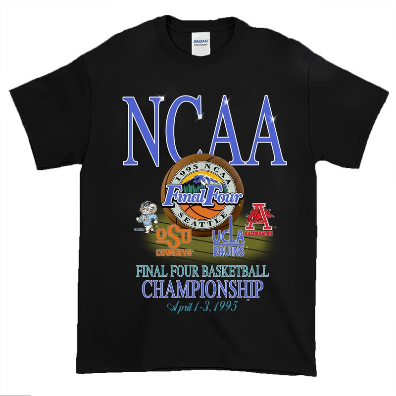 1995 NCAA Final Four Championship Vintage t-shirt, Vintage graphic tee Classic Cotton Menswear Top Tshirt Embroidered Hoodie