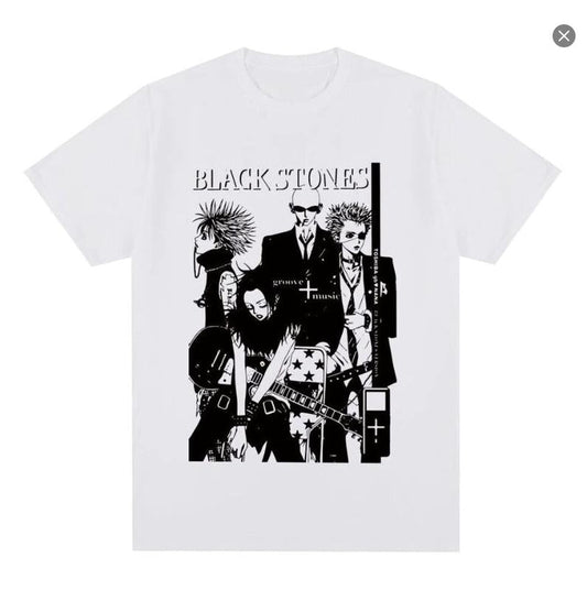 Black Stones T shirt Anime y2k 2000s Manga , Vintage unisex shirt
