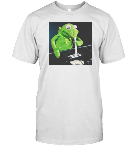 Funnyshirtsyouneed Kermit Getting Absolutely Wasted On Coke Funny Shirt