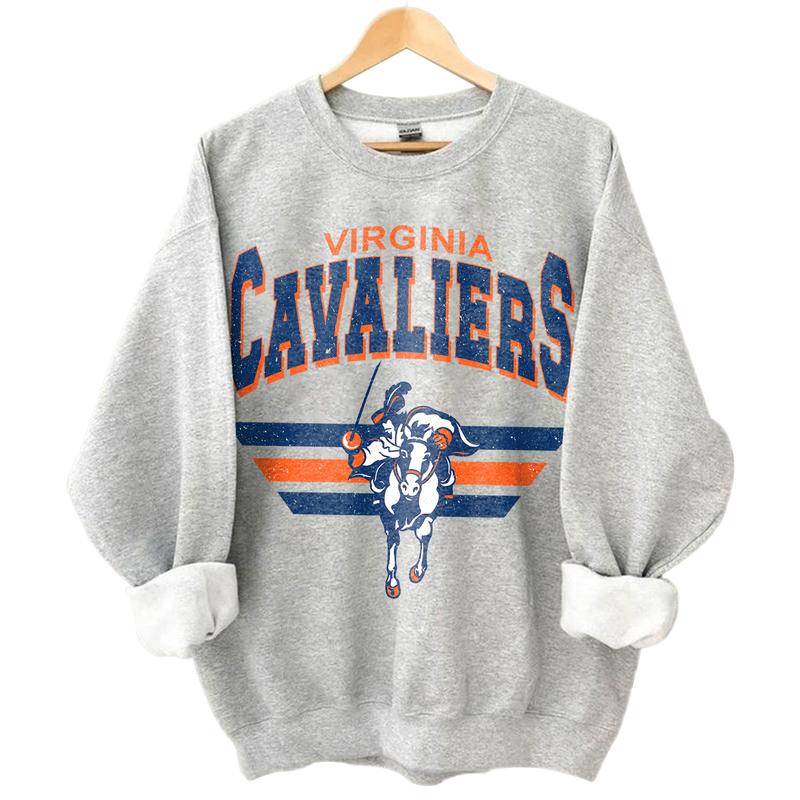 Virginia Cavaliers Vintage NCAA Sweatshirt, Unisex Virginia Football Shirt, Classic Sport Hoodie, Football Fans Gift, Cotton T-Shirt, Hoodie Sweatshirt