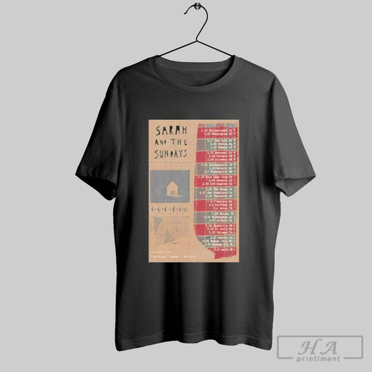 Sarah And The Sunday North American Spring 2025 Tour Poster T Shirt