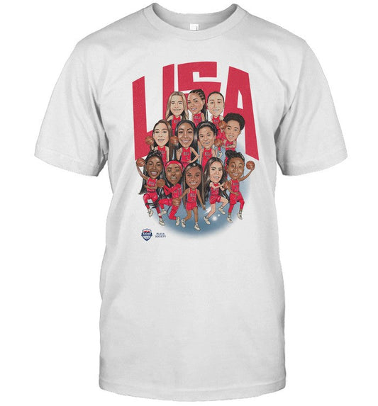 Playa Society 2024 USA Basketball Roster T-Shirt_2