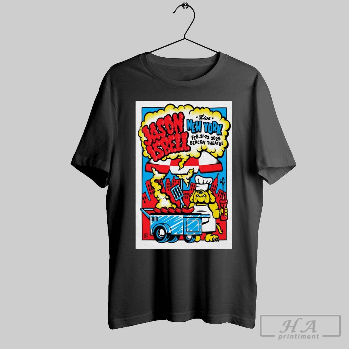 Poster Jason Isbell New York Ny February 21 2025 Beacon Theatre T Shirt
