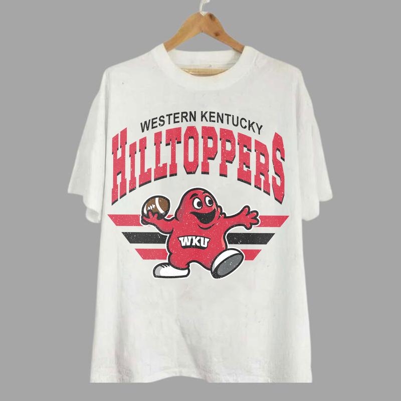 Western Kentucky Hilltoppers Vintage Football NCAA Sweatshirt - Tshirt - Hoodie, Western Kentucky University Unisex Football NCAA Shirt, Unisex Vintag