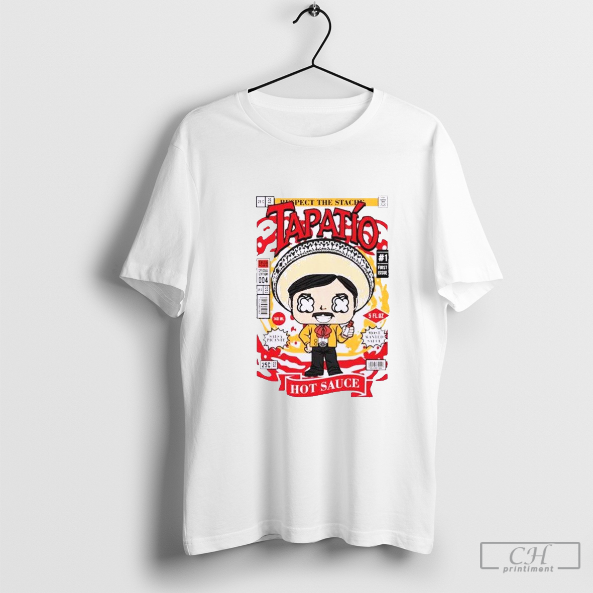 Respect The Stache Tapatio Hot Sauce Shirt