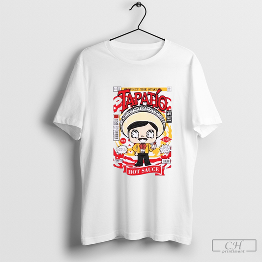 Respect The Stache Tapatio Hot Sauce Shirt