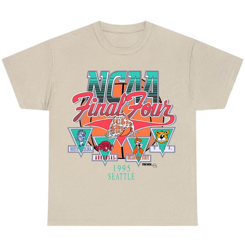 1995 Rare NCAA Final Four Official Game T-Shirt, Full Color T-Shirt, Unisex T-Shirt, For Men, For Women billabongshirts