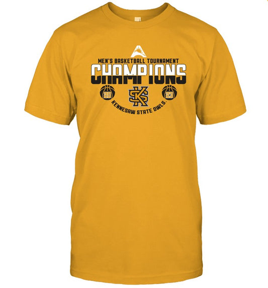 Kennesaw State Owls 2023 Men's Basketball Conference Tournament Champions T-Shirt