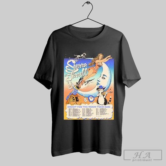 Sierra Ferrell Shoot For The Moon Tour 2025 North America Tour Dates Two Sides Unisex T Shirt