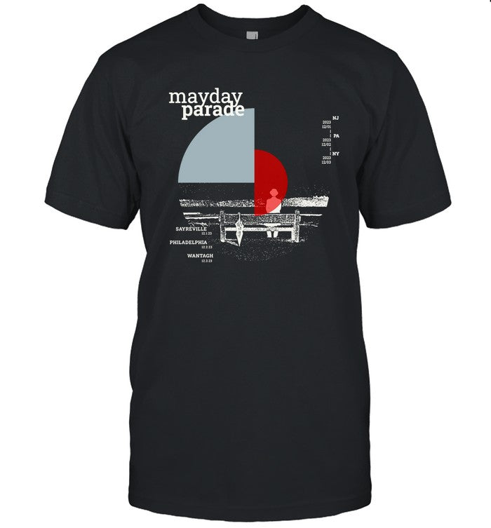 Limited Mayday Parade December 2023 Tour Black T-Shirt
