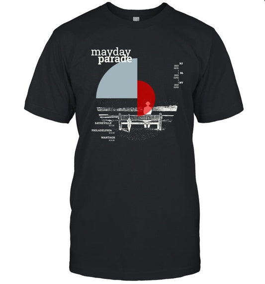 Limited Mayday Parade December 2023 Tour Black T-Shirt